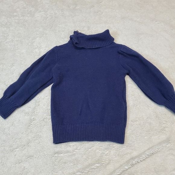 Janie and Jack East Side Merchant Marine Navy Blue Wool Turtleneck Sweater 6‎ - Picture 5 of 7